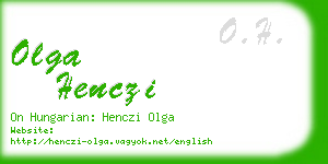 olga henczi business card